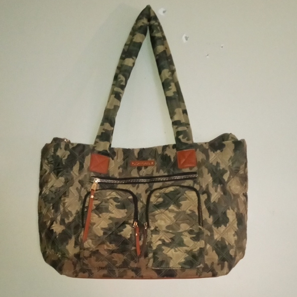 Joan & David Camo Overnight Vacation  Travel Bag